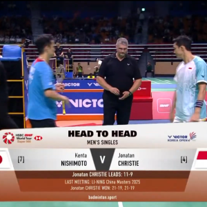 2025年 丹麦公开赛 QF 西本拳太[日本] vs [印尼]乔纳坦·克里斯蒂