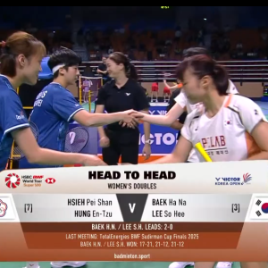 2025年 丹麦公开赛 QF 谢沛珊&洪恩慈[中国台北] vs [韩国]白荷娜&李绍希