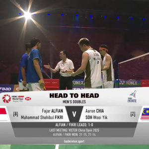 2025年 法国公开赛 SF 法贾尔·阿尔菲安&穆罕默德·肖希布·菲克里[印尼] vs [马来西亚]谢定峰&苏伟译