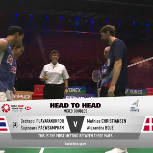 2025年 法国公开赛 SF 德差波·普瓦拉努克罗&苏皮萨拉·帕维斯坦帕[泰国] vs [丹麦]马蒂亚斯·克里斯蒂安森&亚历山德拉·博尔