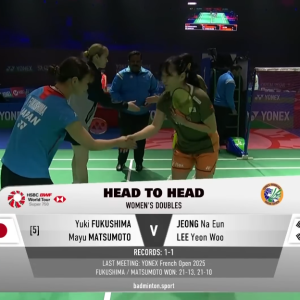 2026年 印度公开赛 女双 QF 福岛由纪&松本麻佑[日本] vs [韩国]郑娜银&李妍雨