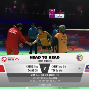 2026年 印度公开赛 混双 QF 程星&张驰[中国] vs [马来西亚]陈堂杰&杜颐沩