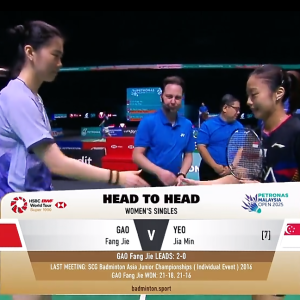2025年 马来西亚公开赛 R16 高昉洁[中国] vs [新加坡]杨佳敏