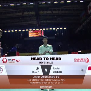 2025年 印尼大师赛 林俊易[中国台湾] vs [印尼]乔纳坦·克里斯蒂