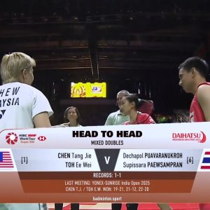 2025年 印尼大师赛 陈堂杰&杜颐沩[马来西亚] vs [泰国]德差波·普瓦拉努克罗&苏皮萨拉·帕维斯坦帕