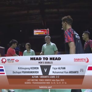 2025年 印尼大师赛 吉丁努蓬·革德伦&德差波·保乌拉努科[泰国] vs [印尼]法贾尔·阿尔菲安&穆罕默德·里安·阿迪安托