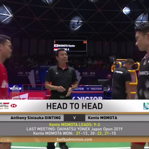 2019年 中国公开赛 安东尼·西尼苏卡·金廷[印尼] vs [日本]桃田贤斗