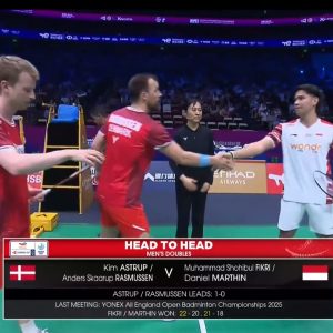 2025年 苏迪曼杯 金·阿斯特鲁普&安德斯·斯考劳普·拉斯姆森[丹麦] vs [印尼]穆罕默德·肖希布·菲克里&丹尼尔·马丁