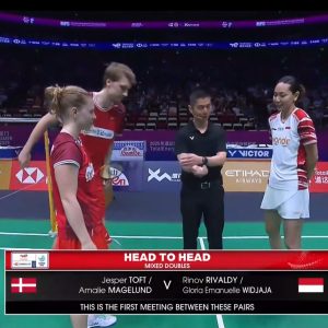 2025年 苏迪曼杯 杰斯帕·托夫特&艾米丽·麦格兰德[丹麦] vs [印度]里诺夫·里瓦尔迪&格罗里亚·埃马努埃莱·维德佳佳