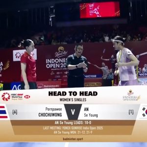 2025年 印尼公开赛 李美妙[泰国] vs [韩国]安洗莹