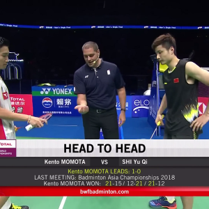 2018年 世界锦标赛 桃田贤斗[日本] vs [中国]石宇奇