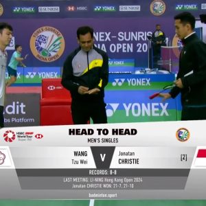 2025年 印度公开赛 王子维[中国台湾] vs [印尼]乔纳坦·克里斯蒂