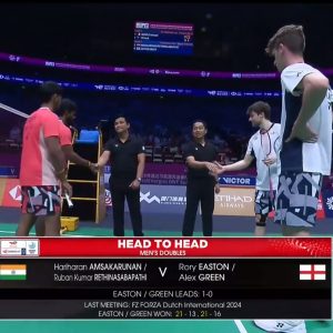 2025年 苏迪曼杯 哈里哈兰·阿姆萨卡鲁南&鲁班·库马尔·雷蒂纳萨巴蒂[印度] vs [英格兰]罗里·伊斯顿&亚历克斯·格林