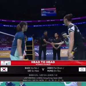 2025年 苏迪曼杯 白荷娜&李绍希[韩国] vs [中国台北]谢沛珊&洪恩慈