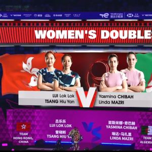 2025年 苏迪曼杯 吕乐乐&曾晓昕[中国香港] vs [阿尔及利亚]亚斯米娜·奇巴赫&琳达·马扎里