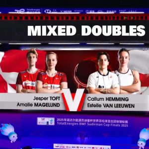 2025年 苏迪曼杯 杰斯帕·托夫特&艾米丽·麦格兰德[丹麦] vs [英格兰]卡勒姆·亨明&埃斯特尔·范·柳恩