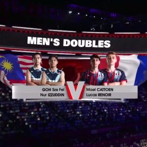 2025年 苏迪曼杯 吴世飞&伊祖丁[马来西亚] vs [法国]马尔·卡托恩&卢卡斯·雷诺