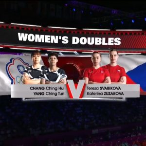 2025年 苏迪曼杯 张净惠&杨景惇[中国台北] vs [捷克]特里萨·斯瓦比科娃&卡特日娜·祖扎科娃