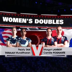 2025年 苏迪曼杯 陈康乐&蒂娜·穆拉里塔兰[马来西亚] vs [法国]玛格特·兰伯特&卡米尔·波格南特