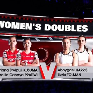2025年 苏迪曼杯 费布里安娜·库苏马&阿马利娅·普拉提维[印度尼西亚] vs [英格兰]阿比盖尔·哈里斯&莉齐·托尔曼