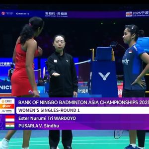 2025年 亚洲锦标赛 埃斯特·努鲁米·特里·瓦尔多约[印尼] vs [印度] 普萨拉·文卡塔·辛杜
