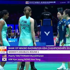 2025年 亚洲锦标赛 陈康乐&蒂娜·穆拉里塔兰[马来西亚] vs [韩国]金慧贞&孔熙容