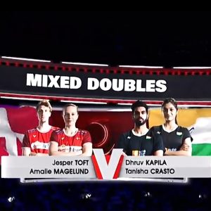 2025年 苏迪曼杯 杰斯帕·托夫特&艾米丽·麦格兰德[丹麦] vs [印度]德鲁夫·卡皮拉&塔尼莎·克拉斯托