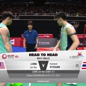 2025年 新加坡公开赛 梁峻豪[马来西亚] vs [泰国]昆拉武特·威提讪