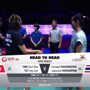 2025年 新加坡公开赛 邓俊文&谢影雪[中国香港] vs [泰国]德差波·保乌拉努科&苏皮萨拉·帕维斯坦帕