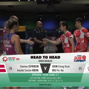 2025年 美国公开赛 拉斯穆斯·埃斯珀森&阿玛莉·塞西莉·库德斯克[丹麦] vs [中国台北]陈正宽&许尹鏸