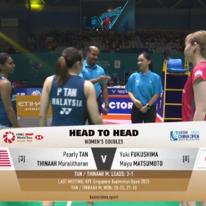 2025年 中国公开赛 QF 陈康乐&蒂娜·穆拉利塔兰[马来西亚] vs [日本]福岛由纪&松本麻佑