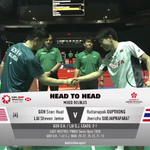 2025年 日本公开赛 QF 吴埙阀&赖洁敏[马来西亚] vs [泰国]鲁塔纳帕克·欧普通&杰尼查·苏杰帕拉特