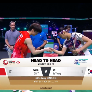 2025年 马来西亚公开赛 F 王祉怡[中国] vs [韩国]安洗莹