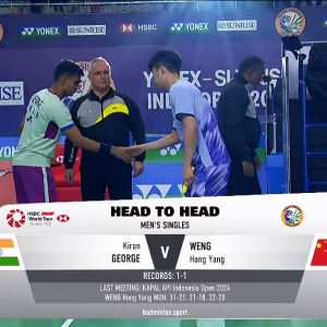 2025年 印度公开赛 QF 基兰·乔治[印度] vs [中国]翁弘扬