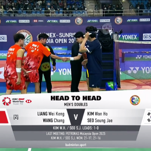 2025年 印度公开赛 QF 梁伟铿&王昶[中国] vs [韩国]金元浩&徐承宰
