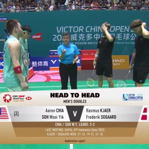 2025年 中国公开赛 R32 谢定峰&苏伟译[马来西亚] vs [丹麦]拉斯穆斯·克亚尔&弗雷德里克·索加德