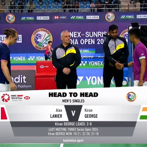 2025年 印度公开赛 R16 亚历克斯·拉尼尔[法国] vs [印度]基兰·乔治