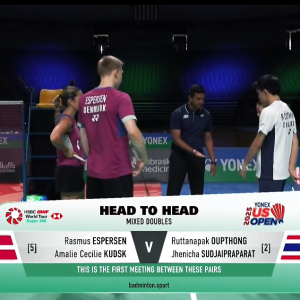 2025年 美国公开赛 F 拉斯穆斯·埃斯珀森&阿玛莉·塞西莉·库德斯克[丹麦] vs [泰国]鲁塔纳帕克·欧普通&杰尼查·苏杰帕拉特