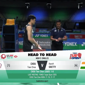 2025年 美国公开赛 SF 周天成[中国台北] vs [印度]阿尤什·谢蒂