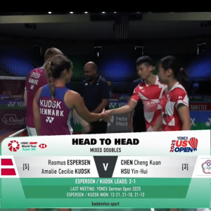 2025年 美国公开赛 SF 拉斯穆斯·埃斯珀森&阿玛莉·塞西莉·库德斯克[丹麦] vs [中国台北]陈政宽&许尹鏸
