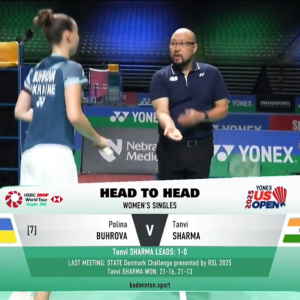 2025年 美国公开赛 SF 波琳娜·布赫罗娃[乌克兰] vs [印度]坦维·夏尔马