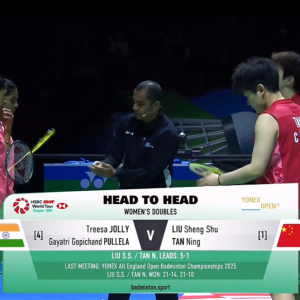 2025年 瑞士公开赛 SF 特雷莎·乔莉&普莱勒·葛雅特莉·戈比昌德[印度] vs [中国]刘圣书&谭宁