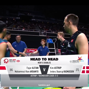 2025年 新加坡公开赛 QF 法贾尔·阿尔菲安&穆罕默德·里安·阿迪安托[印尼] vs [丹麦]金·阿斯特鲁普&安德斯·斯考劳普·拉斯姆森