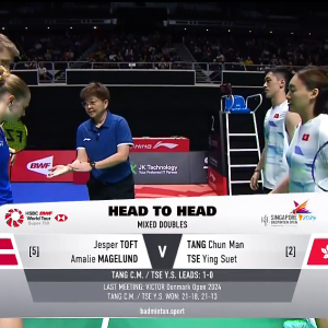 2025年 新加坡公开赛 QF 杰斯帕·托夫特&艾米丽·麦格兰德[丹麦] vs [香港]邓俊文&谢影雪