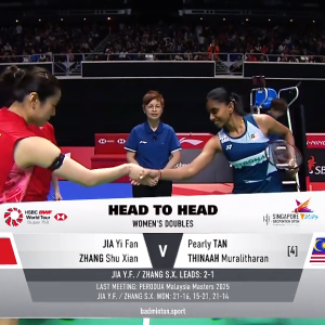 2025年 新加坡公开赛 QF 贾一凡&张殊贤[中国] vs [马来西亚]陈康乐&蒂娜·穆拉利塔兰