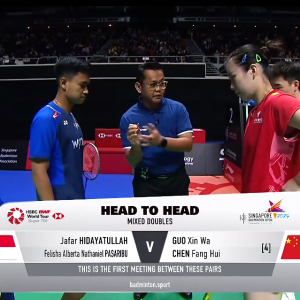 2025年 新加坡公开赛 QF 贾法尔·希达亚图拉&费利沙·艾伯塔·纳撒尼尔·帕萨里布[印尼] vs [中国]郭新娃&陈芳卉