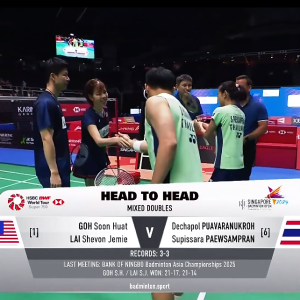 2025年 新加坡公开赛 QF 吴埙阀&赖洁敏[马来西亚] vs [泰国]德差波·保乌拉努科&苏皮萨拉·帕维斯坦帕
