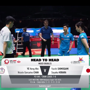 2025年 新加坡公开赛 QF 叶宏蔚&詹又蓁[中国台北] vs [日本]霜上雄一&保原彩夏