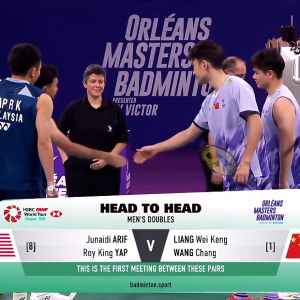 2025年 奥尔良大师赛 SF 朱奈迪·阿里夫&叶睿庆[马来西亚] vs [中国]梁伟铿&王昶
