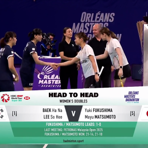 2025年 奥尔良大师赛 SF 白荷娜&李绍希[韩国] vs [日本]福岛由纪&松本麻佑